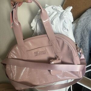 Juicy Couture Pink Travel Bag Glossy Finish